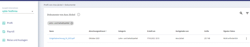 Entgeldabrechnung