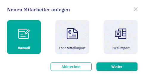 Mitarbeiterdaten anlegen