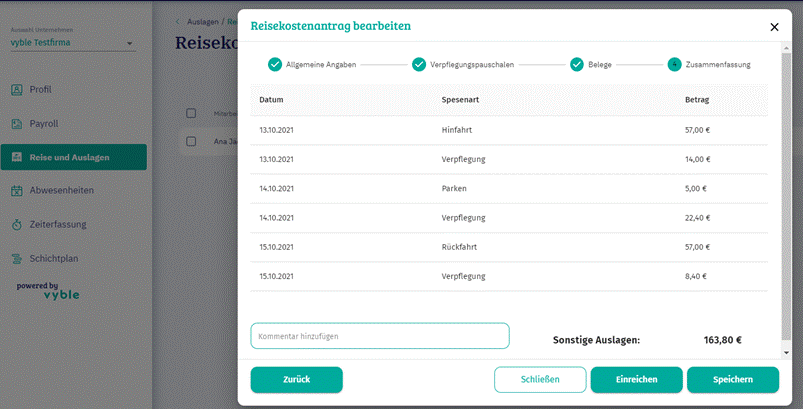 Reisekostenabrechnung