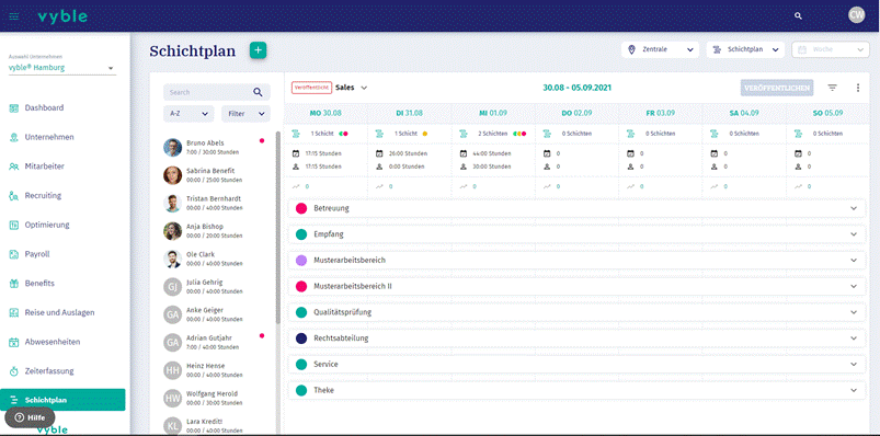 Schichtplan Dashboard